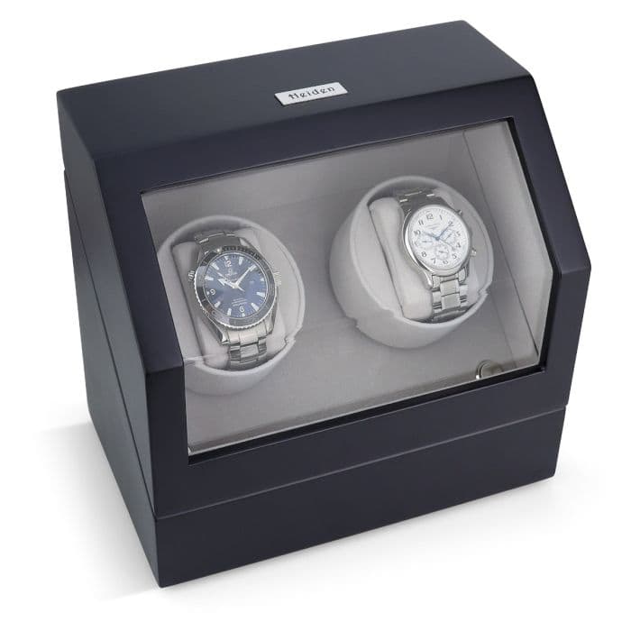 Heiden Battery Powered Dual Watch Winder - Matte Black