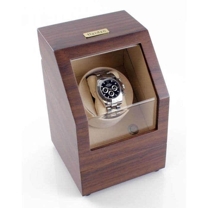 Heiden Battery Powered Single Watch Winder - Walnut